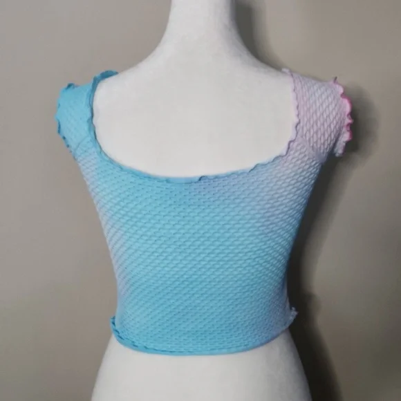 Nwot Free People Intimately Custom Tie Dye Smocked Crop Top - Picture 6 of 10